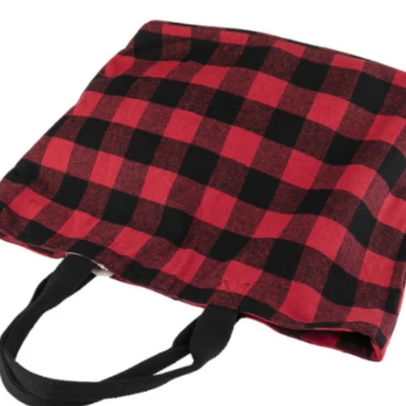 Plaid Bag Red & Black Checkered Tote Bag NWT
L: 14.5" W:22" Handle H:6" W 8” - Picture 6 of 9